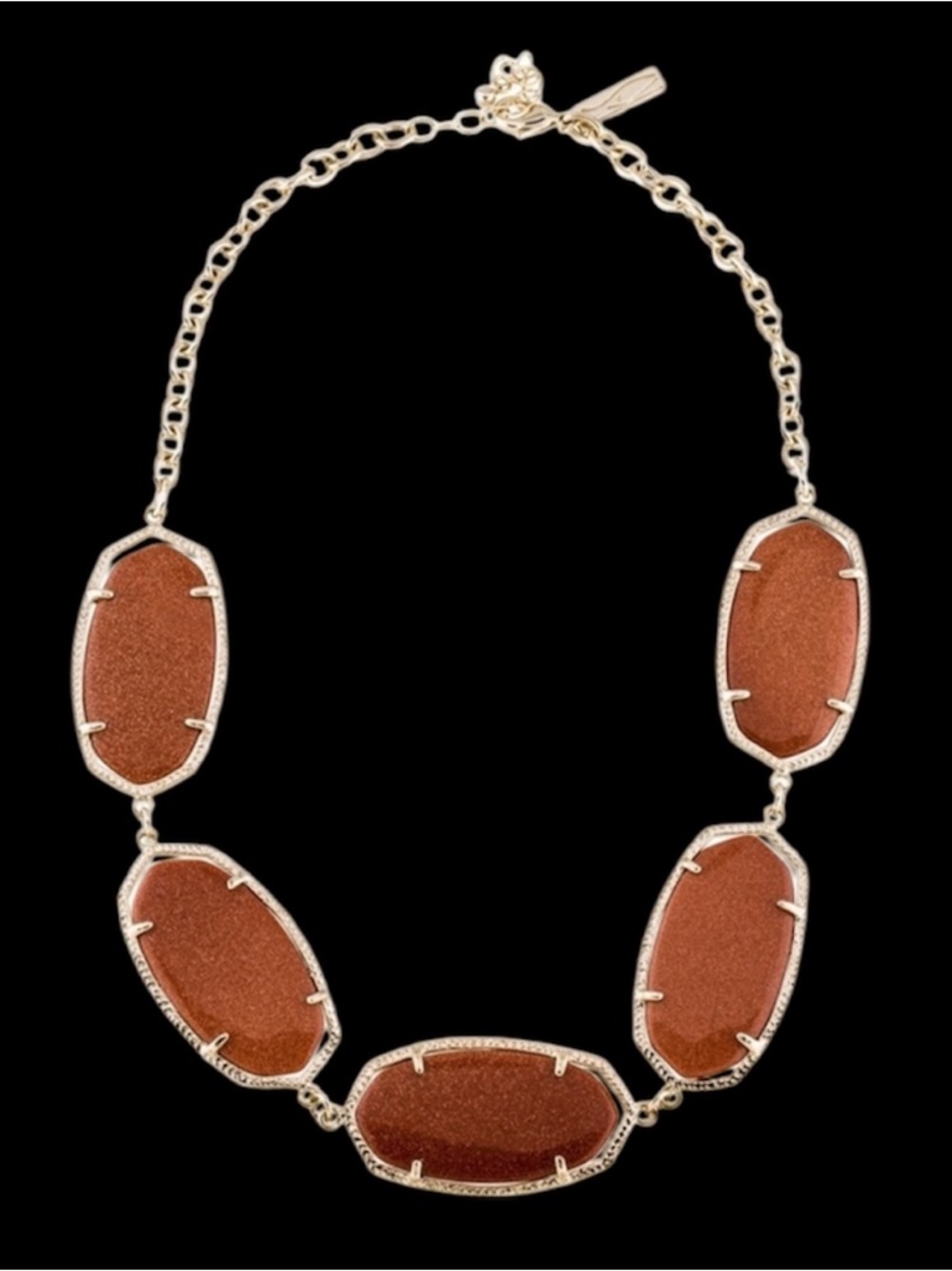 Kendra Scott Vintage Valencia Gold Necklace in Goldstone